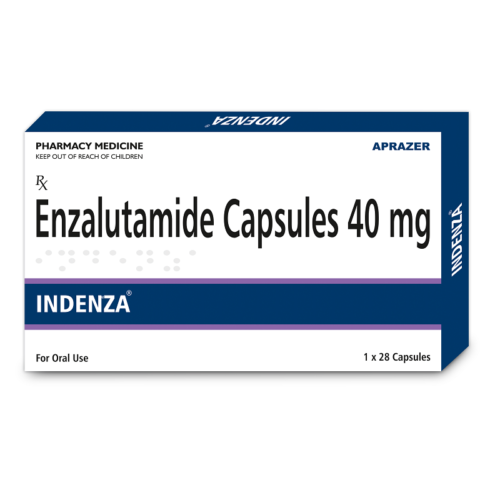 Indenza 160 mg/40 mg enzalutamide product packaging