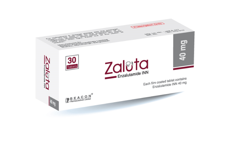 Zaluta 40 mg enzalutamide product packaging